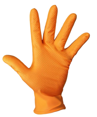 Orange Nitrile Gloves